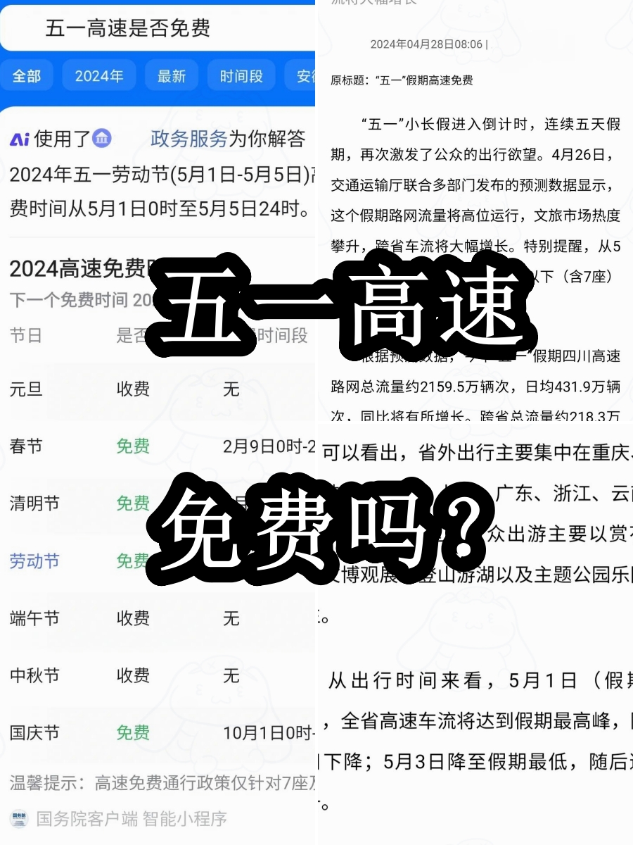 五一高速公路免费时间.五一高速费免费时间2021