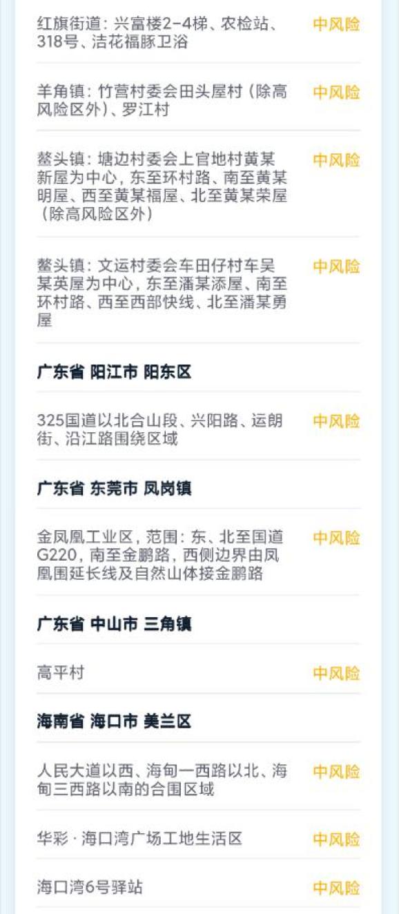中高风险区,中高风险区实时更新-第2张图片