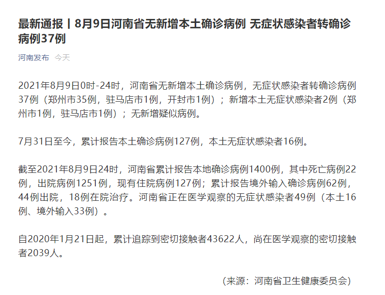 河南发现8名感染者〃河南发现8名感染者是哪里人